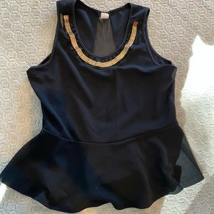 Black Peplum Shirt